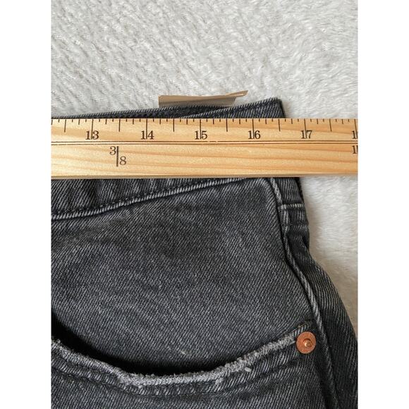Levi's 501 XX High Rise Straight Leg Jeans Men 33x32 Black Button Fly IRREGULAR - Picture 13 of 15